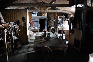 The interior of of the hut at Cape Evans